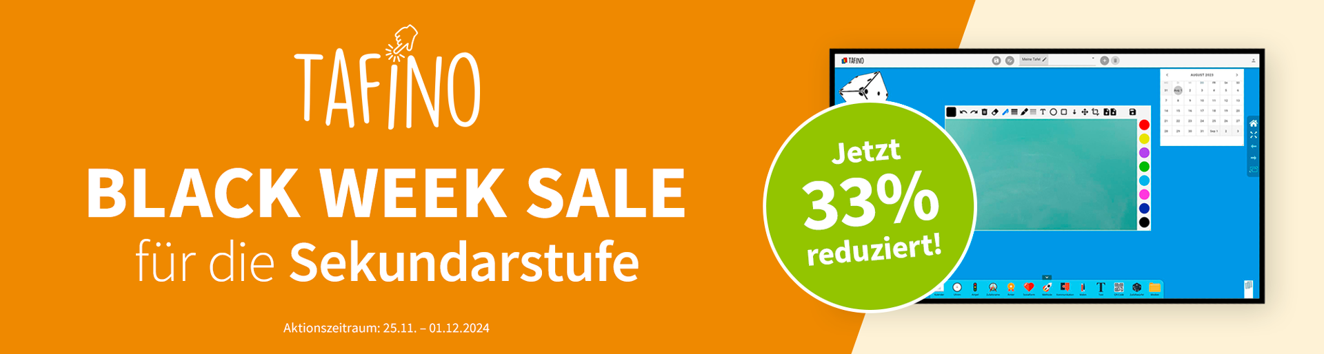 Black Week Sale - 33% Rabatt auf Tafino für die Sekundarstufe (nur für Einzellizenz)