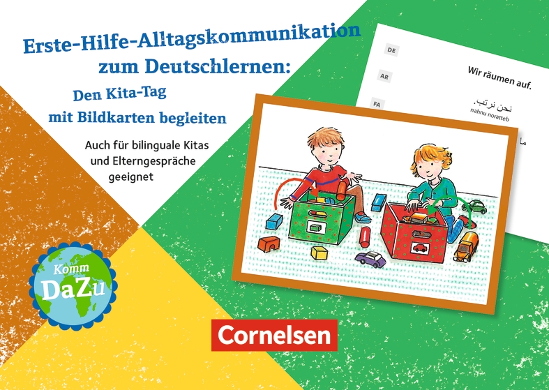 Erste-Hilfe-Alltagskommunikation zum Deutschlernen: Den Kita-Tag mit Bildkarten begleiten