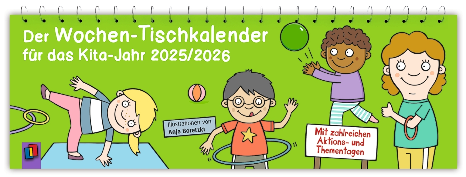 Der Wochen-Tischkalender für das Kita-Jahr 2025/2026