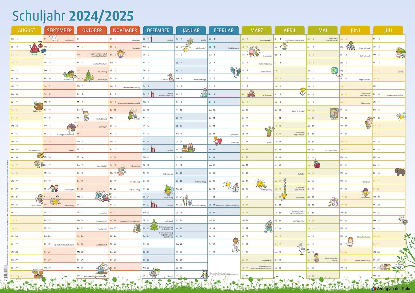 Der Schuljahres-Wandkalender 2024/2025, A1  9783834664877